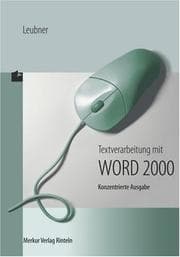 Tapa de Textverarbeitung mit WORD 2000, Konzentrierte Ausgabe (mit Tastaturerarbeitung)
