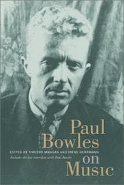 Tapa de Paul Bowles on Music
