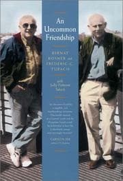 Tapa de An uncommon friendship