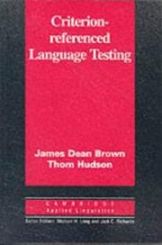Tapa de Criterion-referenced language testing