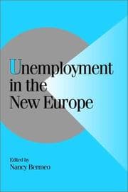 Tapa de Unemployment in the New Europe (Cambridge Studies in Comparative Politics)