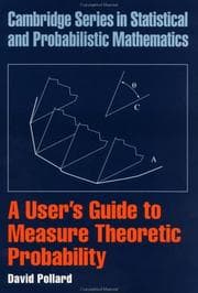 Tapa de A User's Guide to Measure Theoretic Probability (Cambridge Series in Statistical and Probabilistic Mathematics)