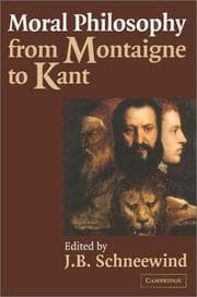 Tapa de Moral philosophy from Montaigne to Kant