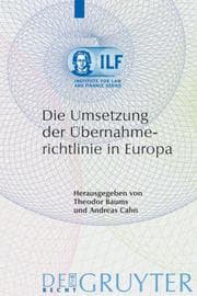 Tapa de Die Umsetzung der Übernahmerichtlinie in Europa