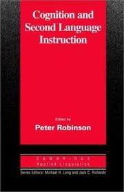 Tapa de Cognition and Second Language Instruction (Cambridge Applied Linguistics)
