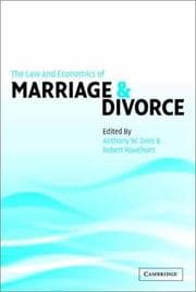 Tapa de The Law and Economics of Marriage and Divorce