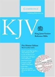 Tapa de KJV Pitt Minion Reference Edition, R186 Black Goatskin Leather