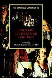 Tapa de The Cambridge companion to English literature from 1740 to 1830