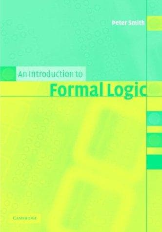 Tapa de An Introduction to Formal Logic