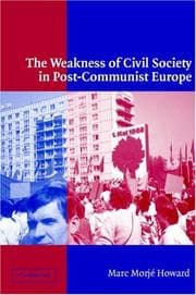 Tapa de The Weakness of Civil Society in Post-Communist Europe