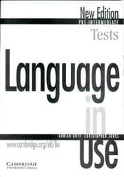 Tapa de Language in Use Pre-Intermediate Tests