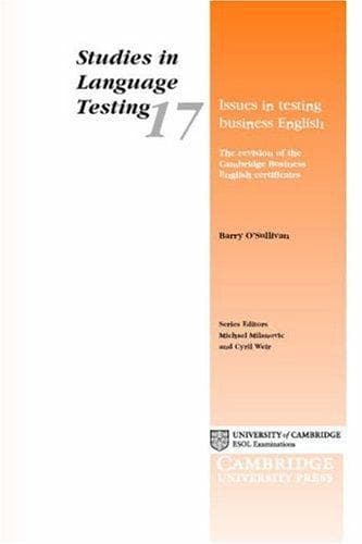 Tapa de Issues in Testing Business English
