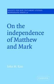 Tapa de On the independence of Matthew and Mark