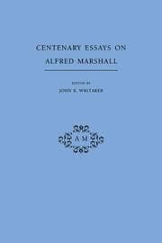 Tapa de Centenary Essays on Alfred Marshall