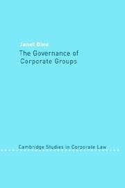 Tapa de The governance of corporate groups