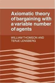 Tapa de Axiomatic theory of bargaining with a variable number of agents