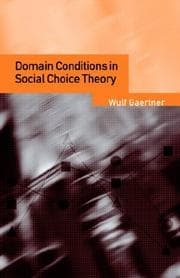 Tapa de Domain Conditions in Social Choice Theory