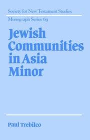 Tapa de Jewish Communities in Asia Minor