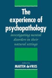 Tapa de The experience of psychopathology