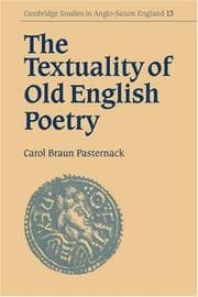 Tapa de The Textuality of Old English Poetry (Cambridge Studies in Anglo-Saxon England)