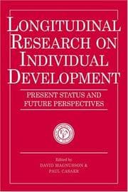 Tapa de Longitudinal Research on Individual Development