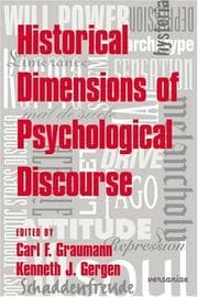 Tapa de Historical Dimensions of Psychological Discourse