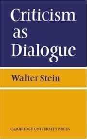 Tapa de Criticism As Dialogue