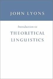 Tapa de Introduction to theoretical linguistics