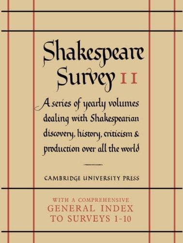 Tapa de Shakespeare Survey