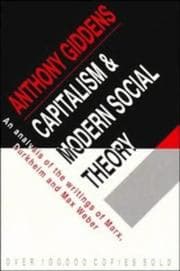 Tapa de Capitalism and modern social theory