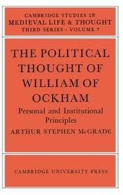 Tapa de The political thought of William of Ockham