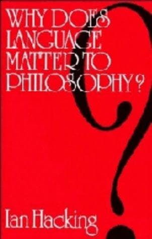 Tapa de Why does language matter to philosophy?