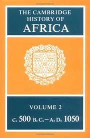 Tapa de The Cambridge History of Africa. Volume 2. From c5. 00 B.C. to A.D. 1050