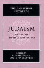 Tapa de The Cambridge history of Judaism