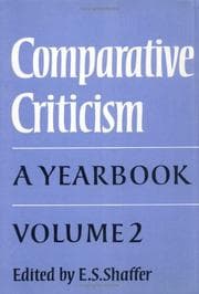 Tapa de Comparative Criticism