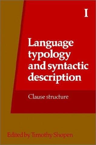 Tapa de Language typology and syntactic description