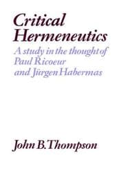 Tapa de Critical Hermeneutics
