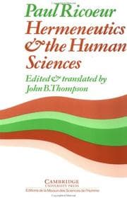 Tapa de Hermeneutics and the human sciences