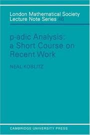 Tapa de P-adic analysis