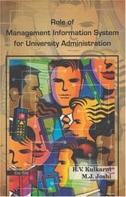 Tapa de Role of management information system for university administration