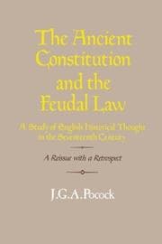 Tapa de The ancient constitution and the feudal law