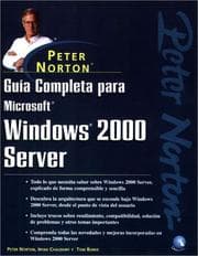 Tapa de Guía Completa para Microsoft Windows 2000 Server de Peter Norton