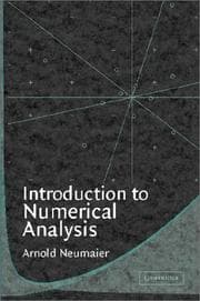 Tapa de Introduction to Numerical Analysis