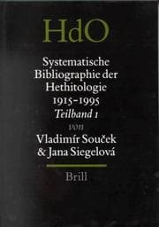 Tapa de Systematische Bibliographie der Hethitologie, 1915-1995