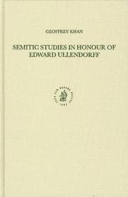 Tapa de Semitic studies in honour of Edward Ullendorff
