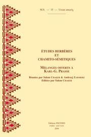 Tapa de Etudes berbères et chamito-sémitiques.  Mélanges offerts à Karl-G. Prasse