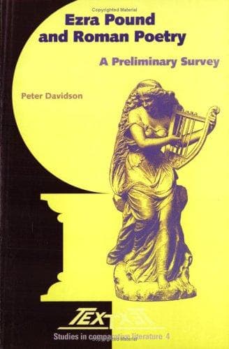 Tapa de Ezra Pound and Roman Poetry : a Preliminary Survey