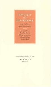 Tapa de Identity and difference