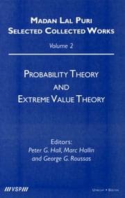 Tapa de Probability Theory and Extreme Value Theory (Madan Lal Puri. Selected Collected Works, 2)