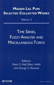 Tapa de Time Series, Fuzzy Analysis and Miscellaneous Topics (Madan Lal Puri. Selected Collected Works, 3)